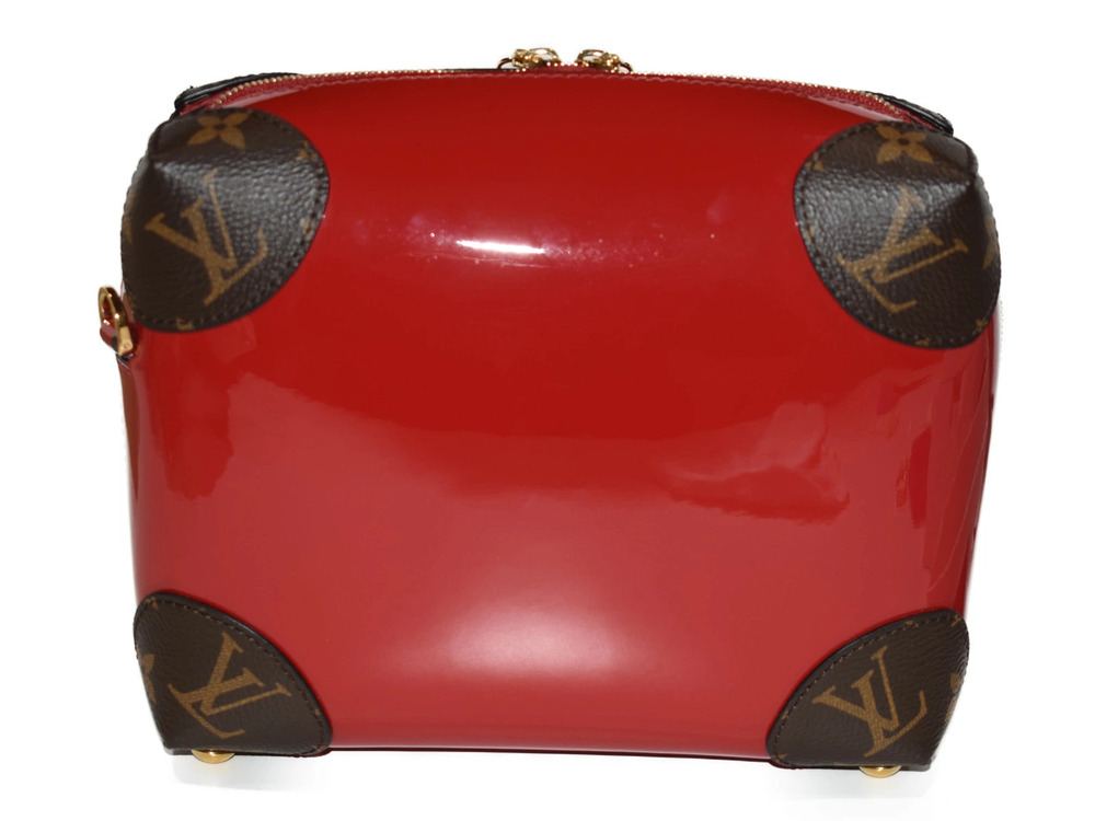 Louis Vuitton Leather Shoulder Bag Venice Monogram Vernis Calf Patent Brown